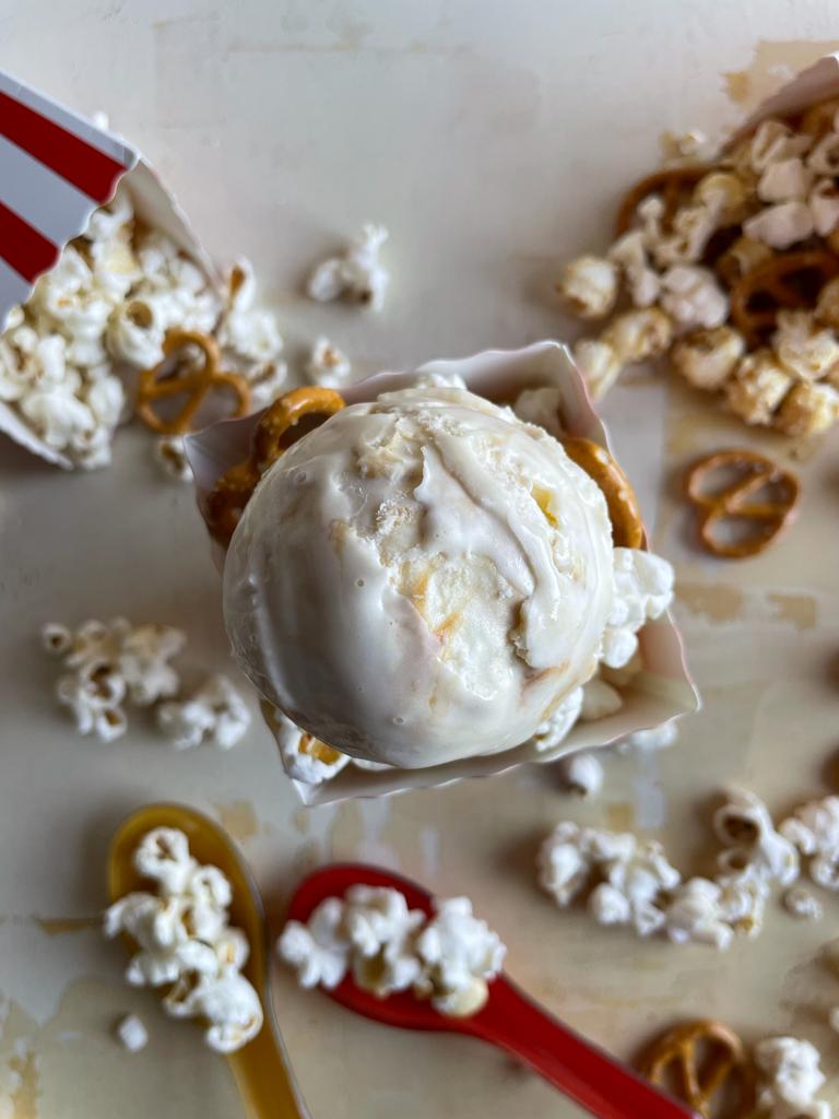 Popcorn Pretzel Gelato