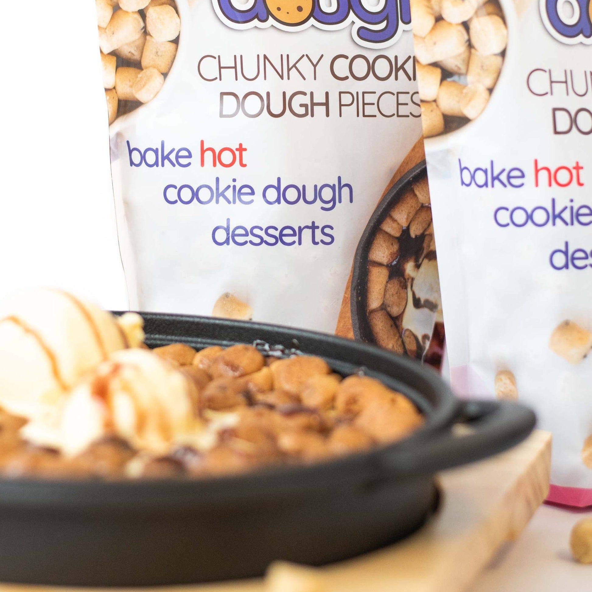 Bake at Home Hot Cookie Dough - Choc Chip Double Pouch Pack