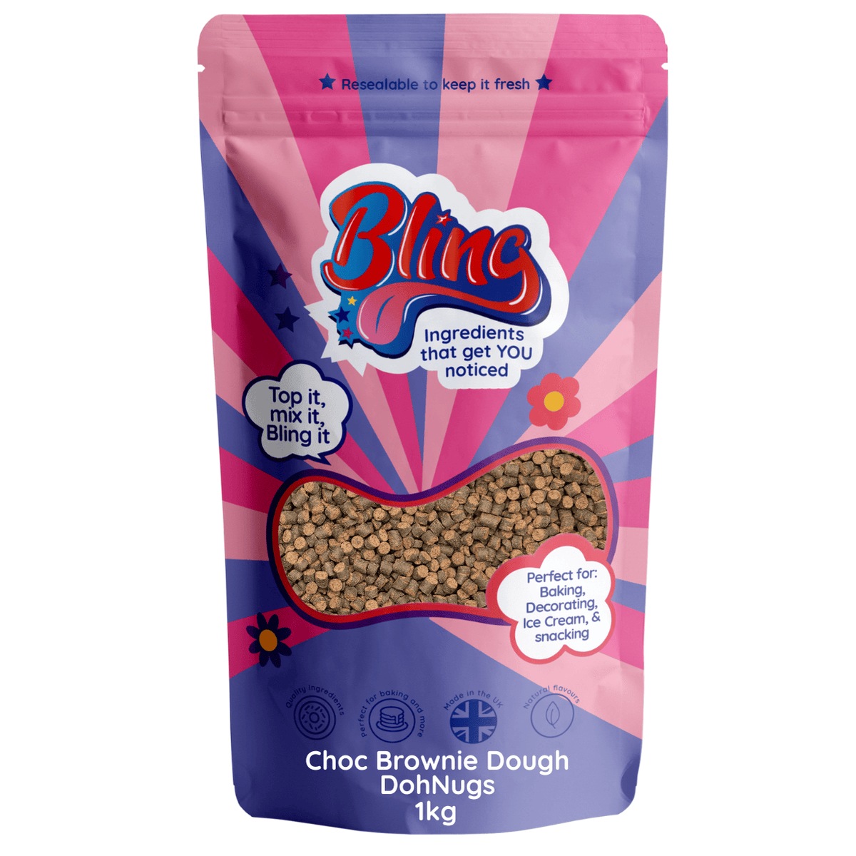 Choc Brownie DohNugs® Brownie Dough Pieces 6mm - Cocoa Brownies
