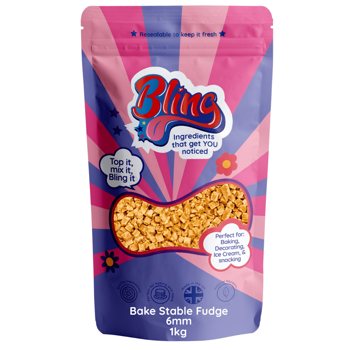Bake Stable Caramel Fudge Pieces 6mm
