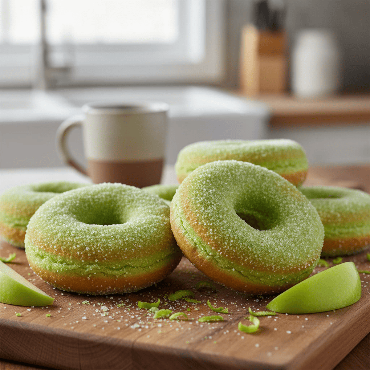 Chispas de azúcar de manzana agria