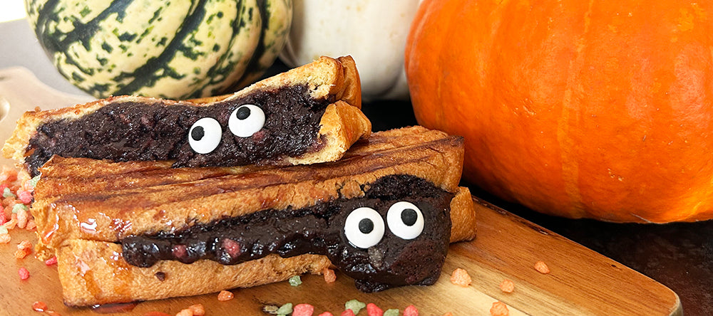 A Haunting Brownie Cookie Dough Toastie