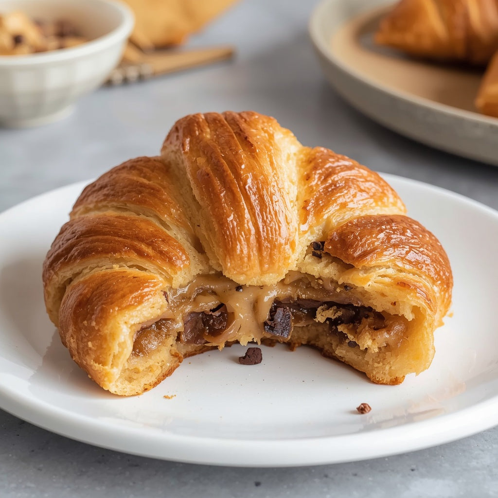 Croissant filled with baked Bling Cookie Dough