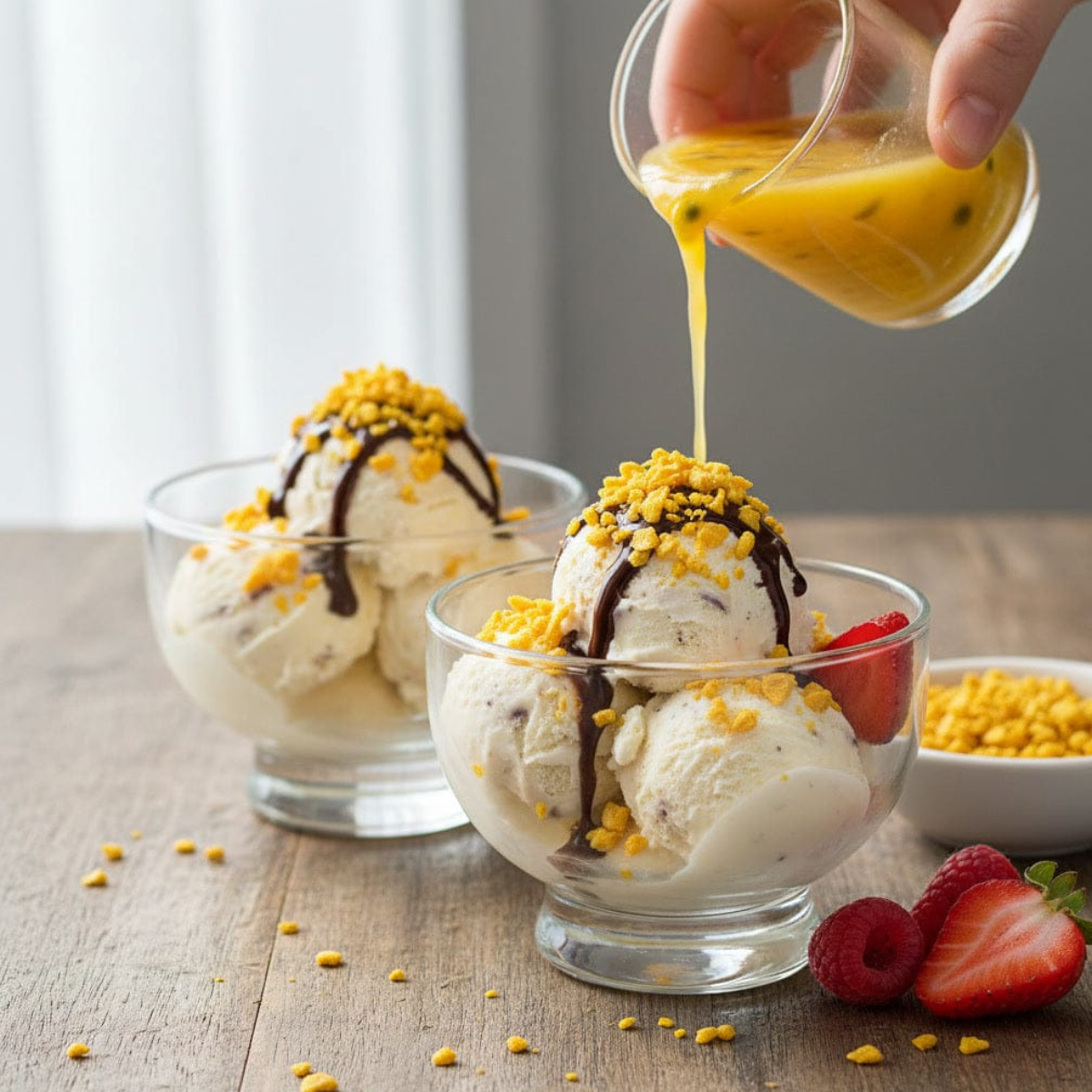 Freeze Dried Passionfruit Crispies