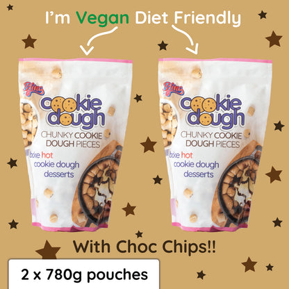 Double Pouch Pack - Vegan Diet Friendly Choc Chip Cookie Dough