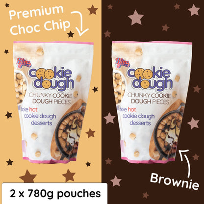 Cookie Dough Combi Pack - Premium Choc Chip &amp; Brownie Dough - Bling Ingredients