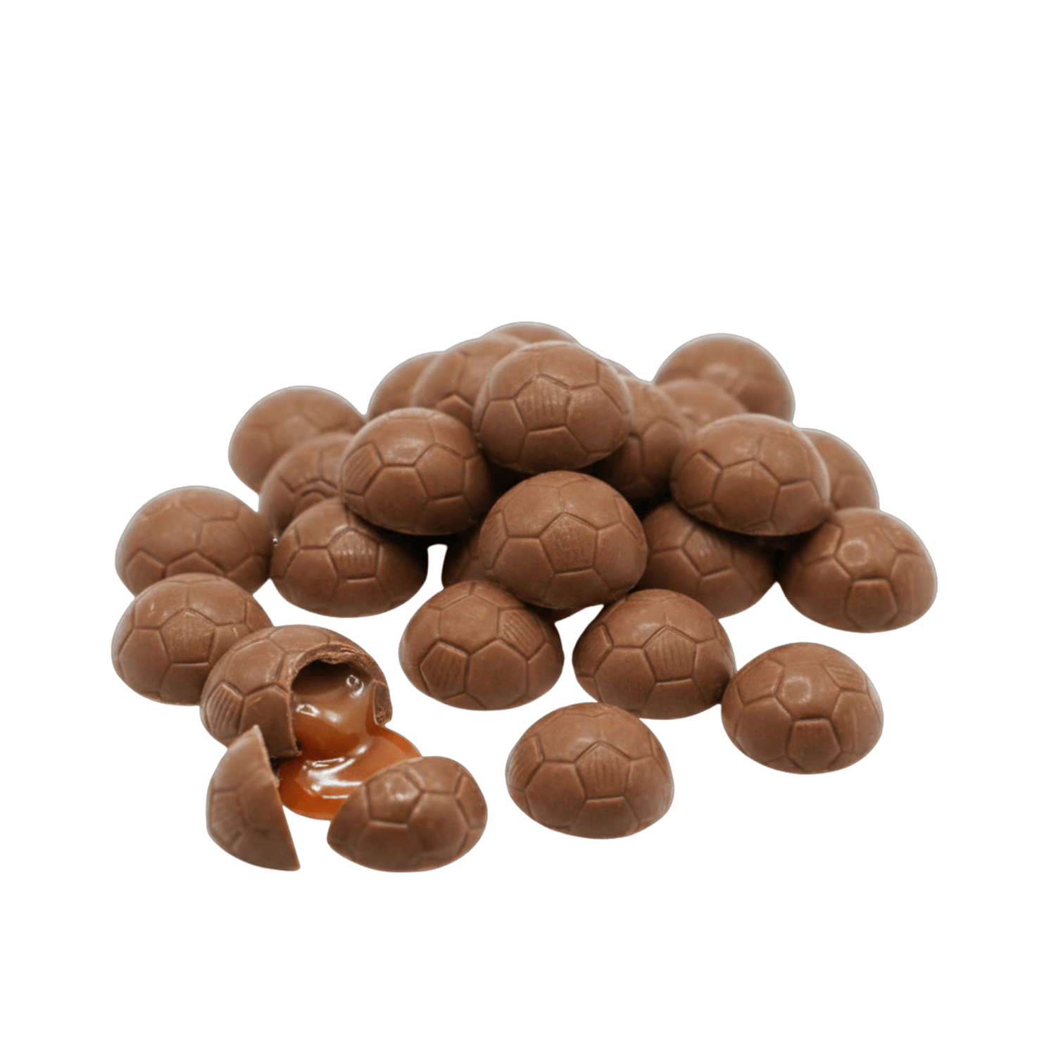 Caramel Centred Milk Chocolate Footballs