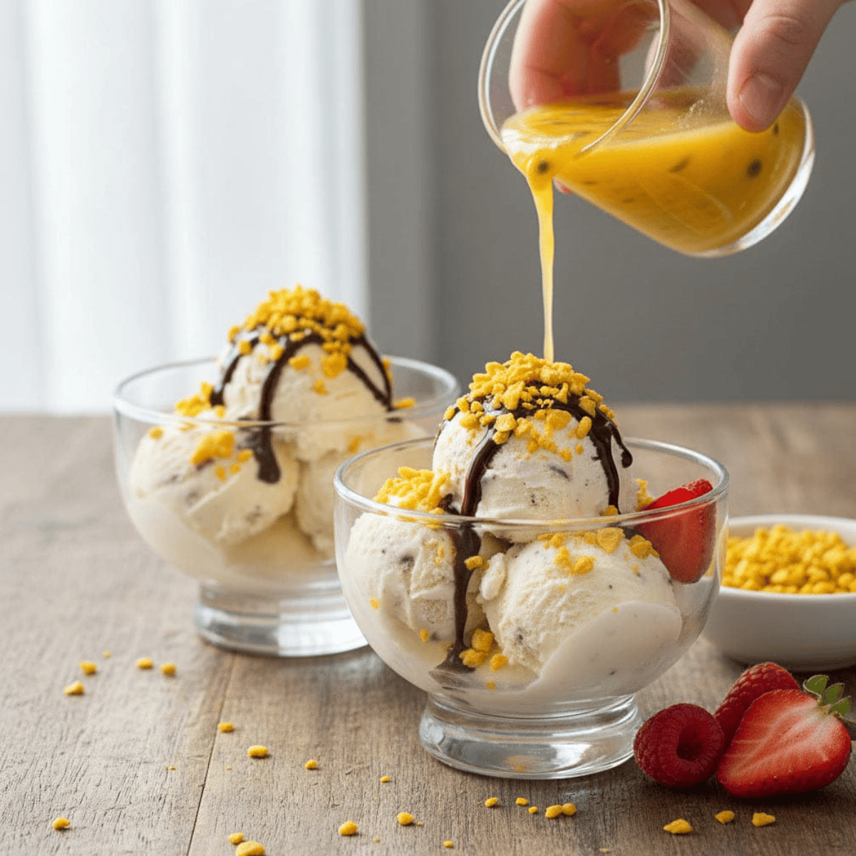 Freeze Dried Passionfruit Crispies