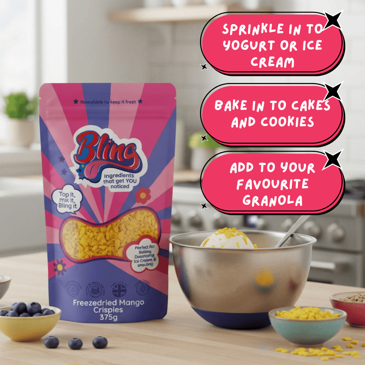 Freeze Dried Mango Crispies