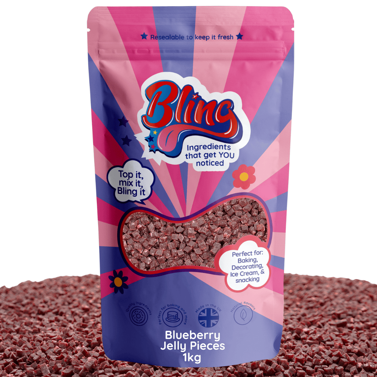 Blueberry Fruit Jelly Pieces