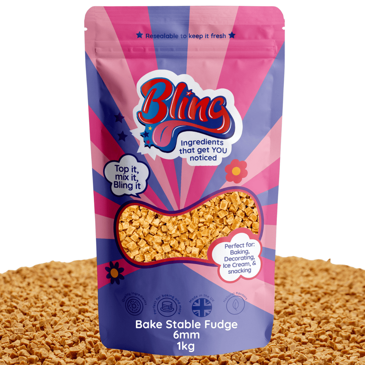Bake Stable Caramel Fudge Pieces 6mm