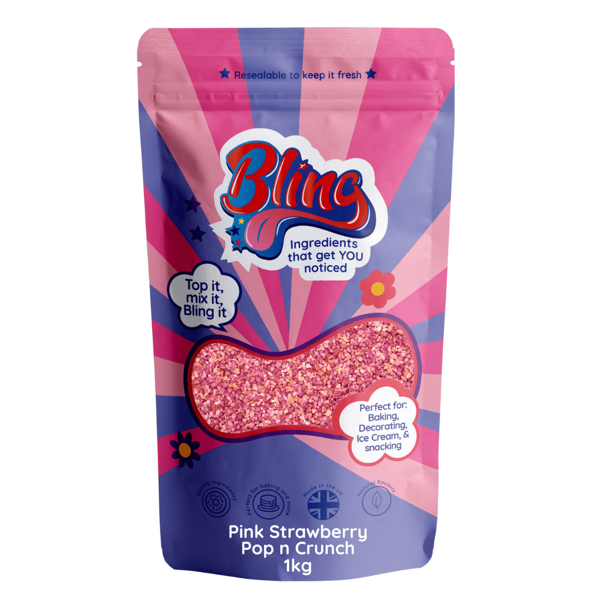 Pink Strawberry Pop n Crunch