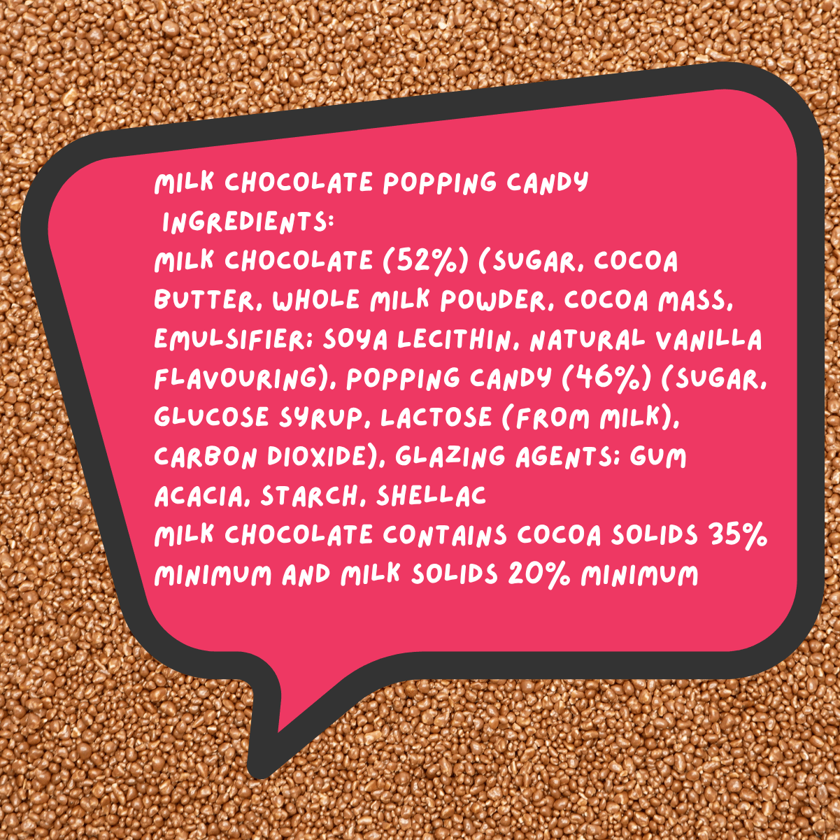 Milk Chocolate Coated Popping Candy