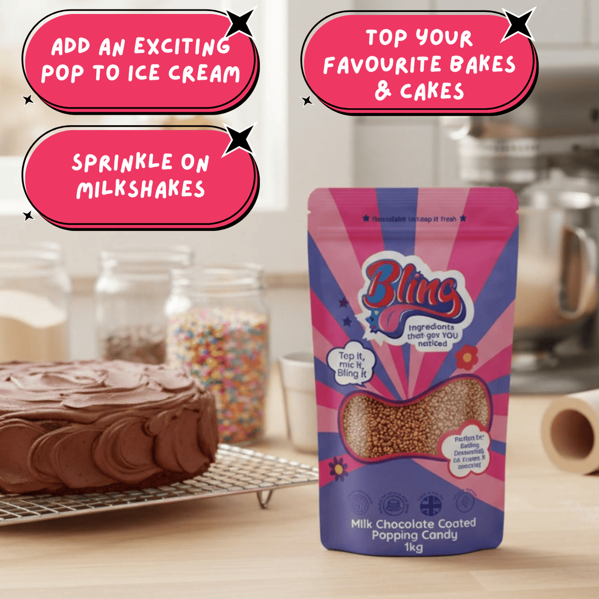 Milk Chocolate Coated Popping Candy