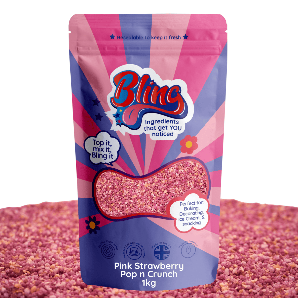 Pink Strawberry Pop n Crunch