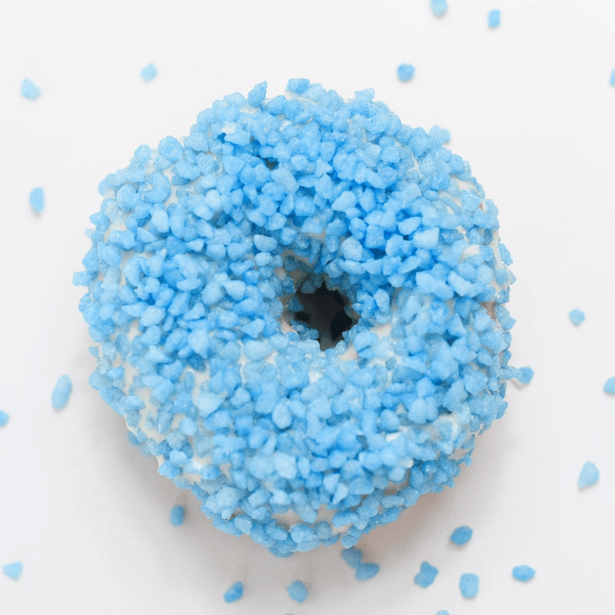 Perlas de azúcar con sabor a chicle azul