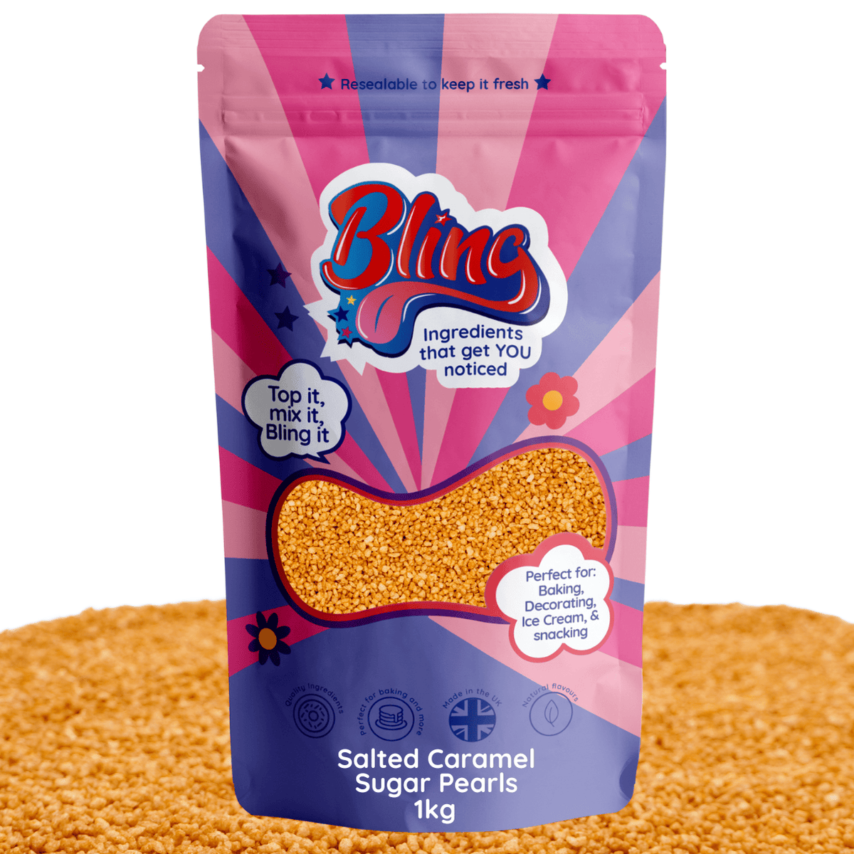 Salted Caramel Sugar Pearls
