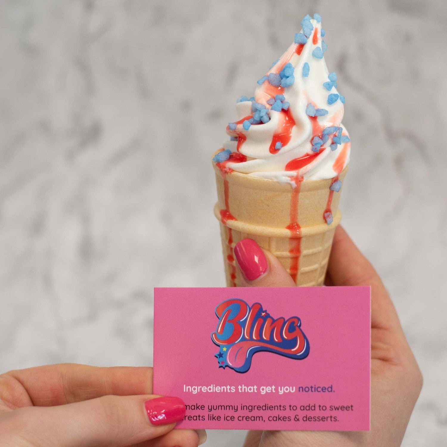 Blue Bubblegum Flavour Sugar Pearls - Bling Ingredients